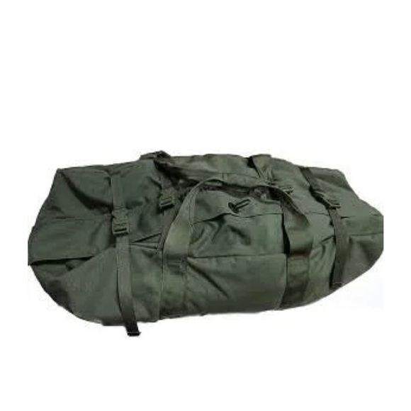 US Military Canvas Army Green Duffel Bag Rucksack Backpack - Picture 6 of 8